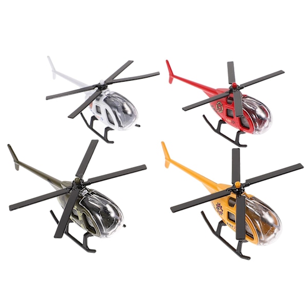 4 kpl Lasten Metallihelikopterin Koristeet Lapsille Lentokoneen Malli Uusi Metallilentokoneen Malli Koriste 8.7X3.6X2.4CM