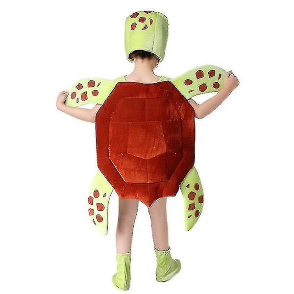 Lapsen Krabi-Hummeri-Kilpikonnan Merieläin Cosplay-Puku Halloween-Juhliin, Kouluesityksiin, Hyppyasu Pojille ja Tytöille, Eläinpuku Turtle 100cm