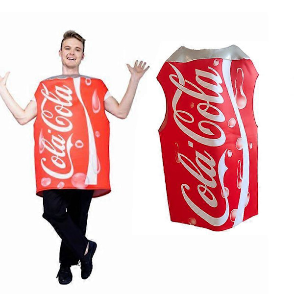 Juomien Fanci Dress Up -miehet Cola -parit Halloween-puvut