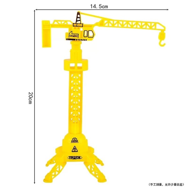 Ingeniørbyggekøretøj Gravemaskine Kagepynt Gravemaskine Trafik Skilt Kagetopper til Drengens Fødselsdagsfest Legetøjsgave Tower crane