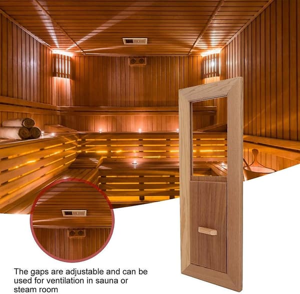 Bastuventilationsbräda i cederträ, justerbar ventilationsbräda för basturum, universell tjock cederträventilationsbräda