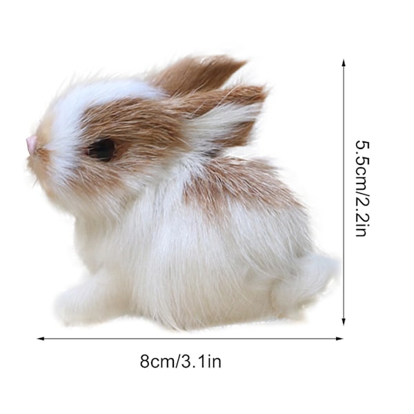 Miniatyr Realistiske Pelskaniner Figurer Simulering Gårdsdyr Mini Modell Livaktig Påskekaniner Plysjdyr Rekvisitter
