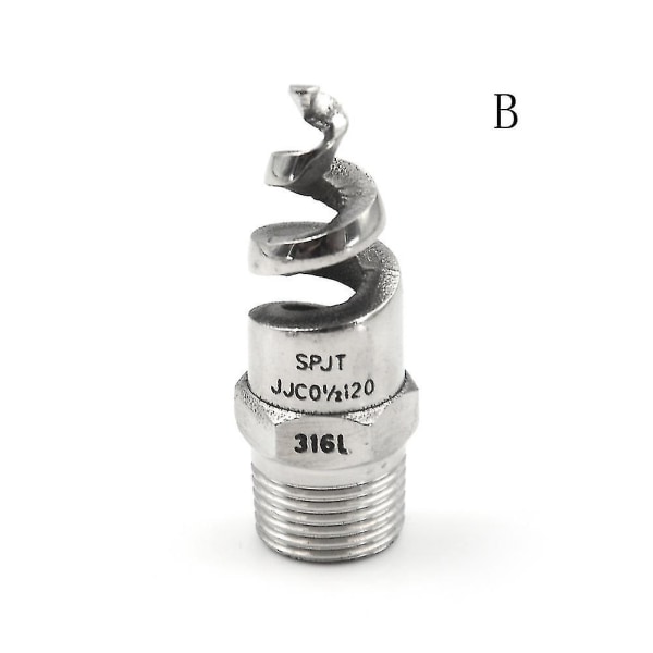 Nytt 1/4" 1/2" rostfritt stål spiralkon Atomisering Spraymunstycke Sprinklerhuvuden HfmqvBY B