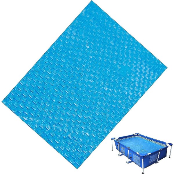 Solcelledækken til swimmingpool, solcelledækken til swimmingpool, solcelledækken til nedgravede pools, foldbart og holdbart isolerende boblefolie til swimmingpools, spabad og varmtvandsbadekar Rectangle 7.2 X 4.9ft