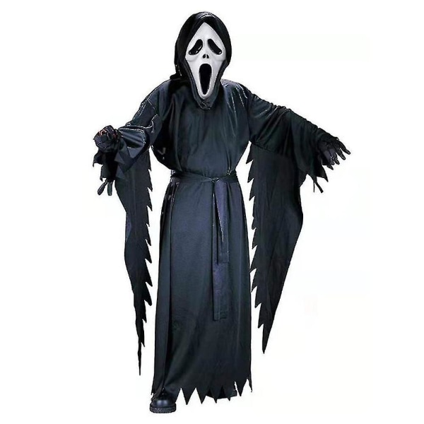 Högkvalitativ Halloween Scream Skräck Ghost Fancy Dress Up Barnfest Cosplay Kostymmask 4-10 år 7-8 Years