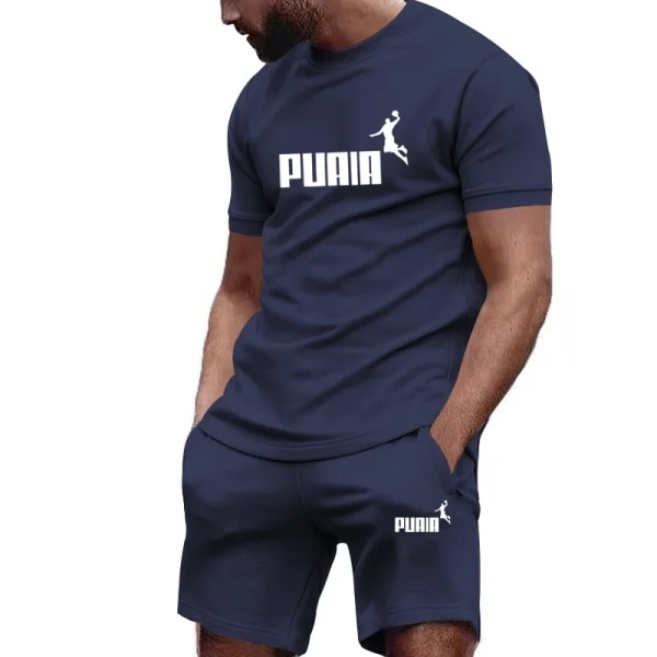 Sommer Herresæt Fashion Tracksuit Mænd Kortærmet T-shirts+Sport Shorts Sæt Mænd Casual Herretøj Herre Joggersæt S-4XL 11 XXXL