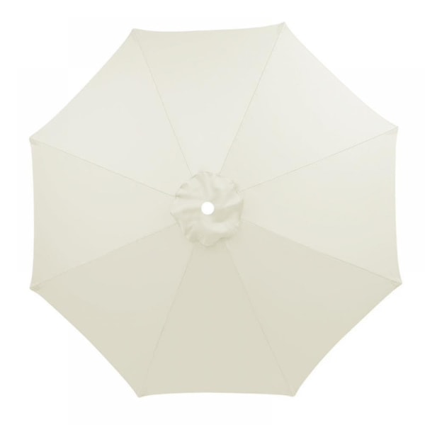 2M Terrasseparasol Markedsbordparasol med 6 Robuste Ribber, Trykknap Hældning/Sving Udendørs Parasol til Have, Dæk, Baghave, Pool og Strand (Parasol White