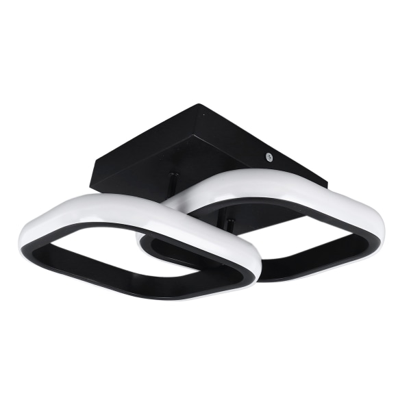 LED Ceiling Light 18W 3 CCT 3000K 4500K 6000K Stylish Modern Ceiling Lamp for Bedroom Living Room Hallway 110‑265V Black