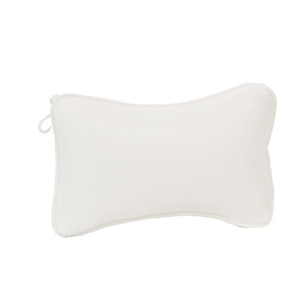Badkudde Spa Badkar Ergonomisk För Kar Nacke Huvud Axlar Kuddar Stöd Kudde Huvudstöd Lyxig Mjuk 3D Mesh A-bone-White