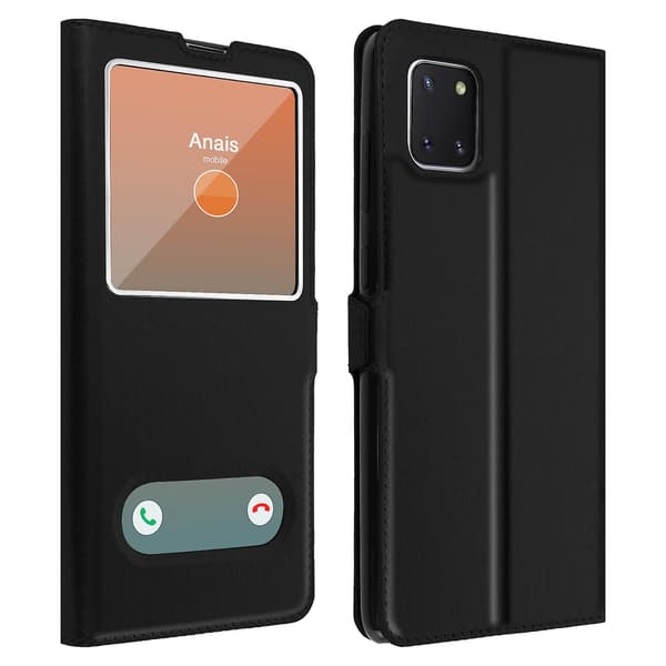 Galaxy Note 10 Lite Fodral Dubbelfönster Videostativ [DB]