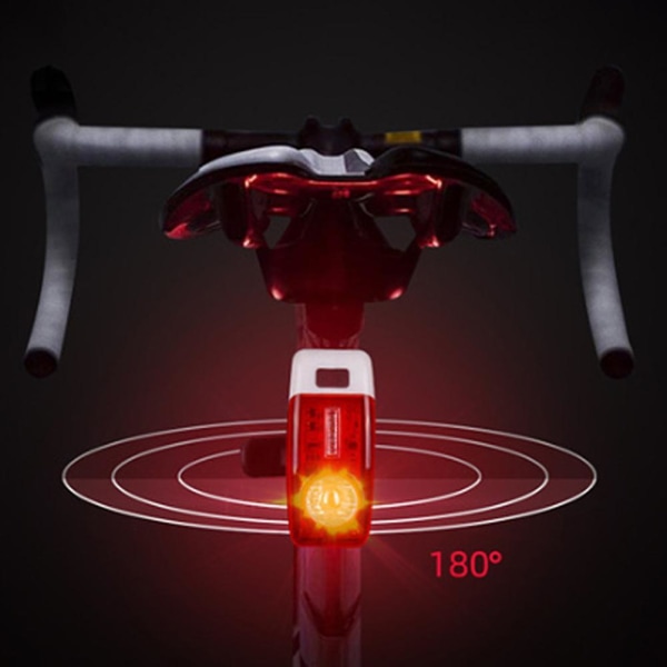 Bakljus USB-laddning Säkerhetsvarningsljus Mountainbike Ljus Nattcykling Bakljus Vattentät Bakljus