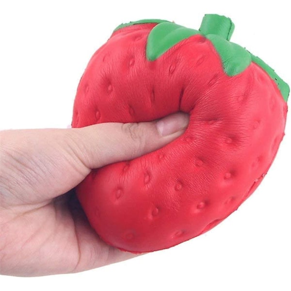 Langsomt Stigende Squishy Skive Kawaii Squishy Jordbær Legetøj Langsomt Stigende Håndleds Legetøj 8cm (yu-b)  [DmS] 8CM