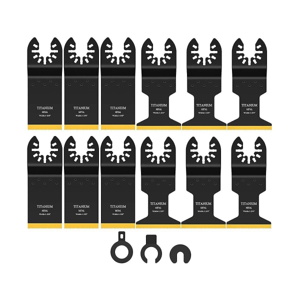 10 kpl titaani-oskilloivat sahanterät, monitoimityökalun terät koville materiaaleille, metallille, nauloille, puulle ja muoville