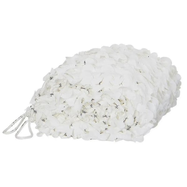 3 x 4m Camouflage Net, Hvid - Skovkamouflage Net til Jagt