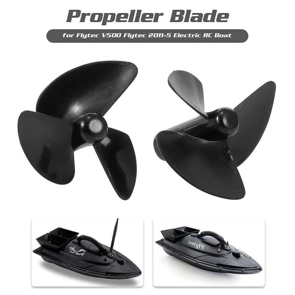 2 stk Propeller til Flytec V500 Flytec 2011-5 Elektrisk RC Båt  [DmS] black 2 Blades