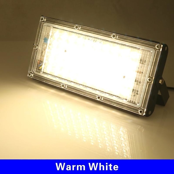 50w Ip65 vedenpitävä ulkoilma LED-valonheitin Warm White