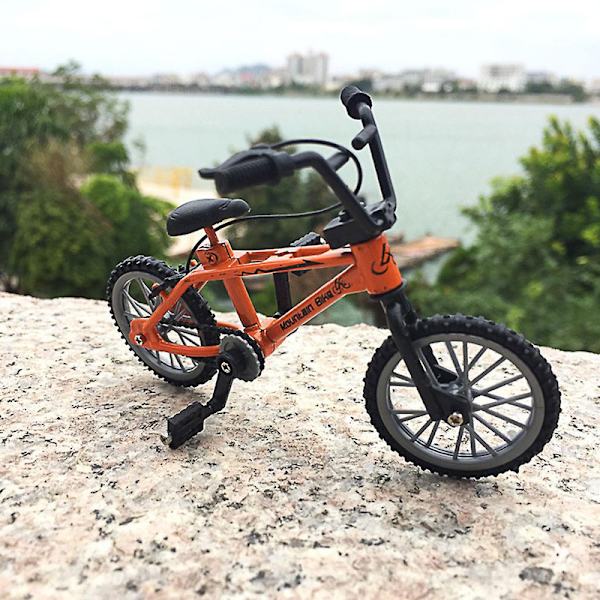Mini-sormipyörä lelut seos Miniatyyri Mtb Pyörä Malli Diy Luova Simulaatio Vuoristo Pyöräily Lapset Koulutuslahjat [DmS] Orange