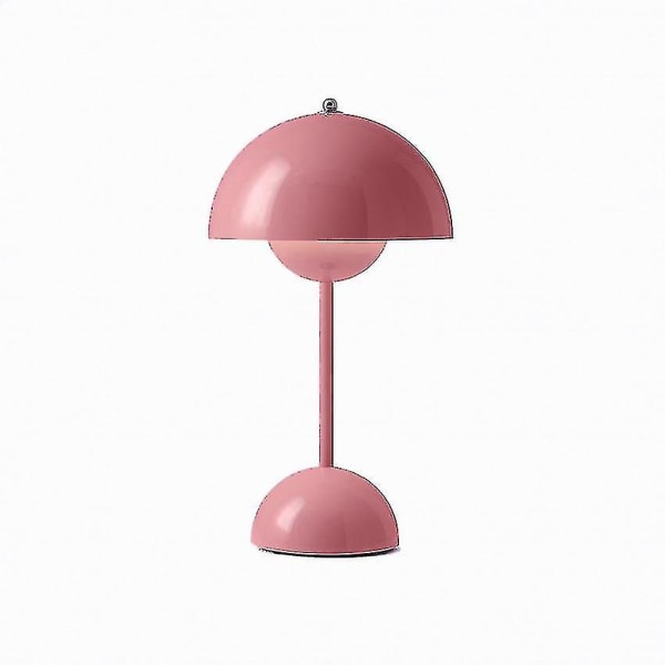 Nordisk Ladbar Blomster Bordlampe Nattbord Lampe Sopp Soverom Borddekorasjon Nattbord Lampe Nattlys[hk] Pink