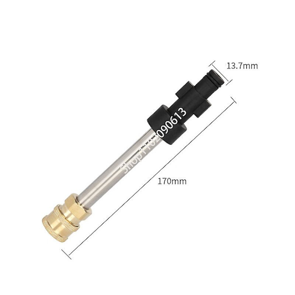 10 cm:n keihäsvarsi-sovitin painepesurin pistoolille 1/4 pikaliittimellä Karcherille, Lavorille, Boschille, Nilfiskille ja Interskolille Silver