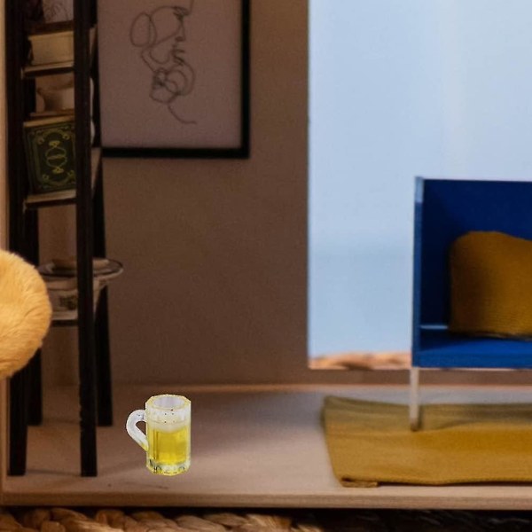 10 stk Mini Ølkopp Skuddglass 1: 12 Små Ølkopper Miniatyr Ølsmaking Glass For Latelek Toy Læring Utdanningsleketøy Dukkehus Dekor