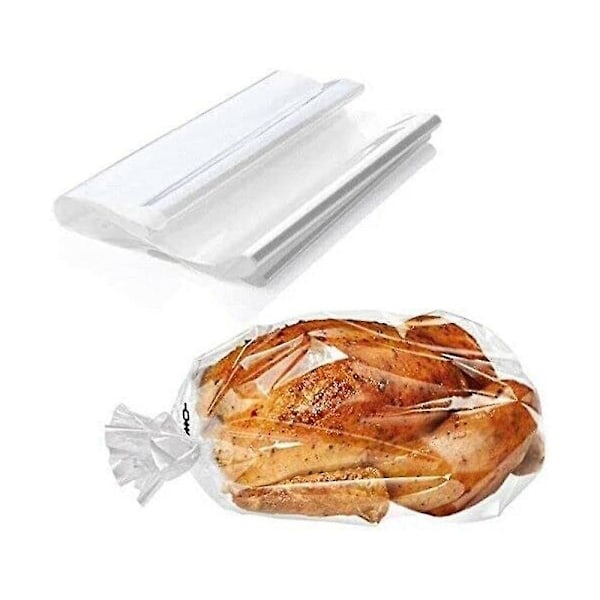 Förpackning med 10 stora stekpåsar 63*51cm Säkra för ugn eller mikrovågsugn