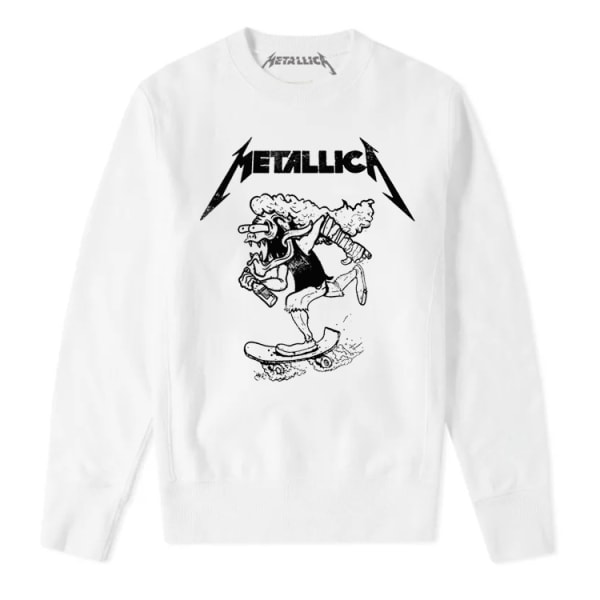 Street style Metallica rock hoodie tpey C white XL