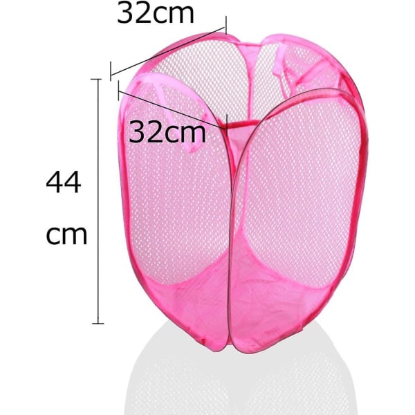 5 stk Nett Vaskesekker Foldbare Mesh Vask Kurv Pop Up Ideell For Sortering Vask Vask Oppbevaringspose Leke Organiser