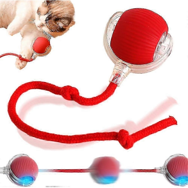 Interaktiv Rullande Hundleksak Smart Automatisk Självrullande Boll Elektriska Hundbollar för Hund/KattP2021122457 Red