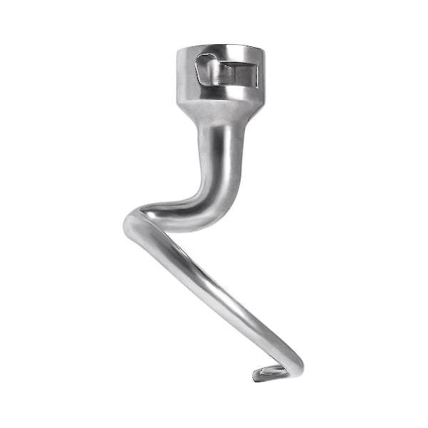 Spiral Degkrok för Kitchenaid 4.5-5 Quart Tilt-Head Köksmaskin, Degkroksersättning för Kitchenaid Tillbehör silver