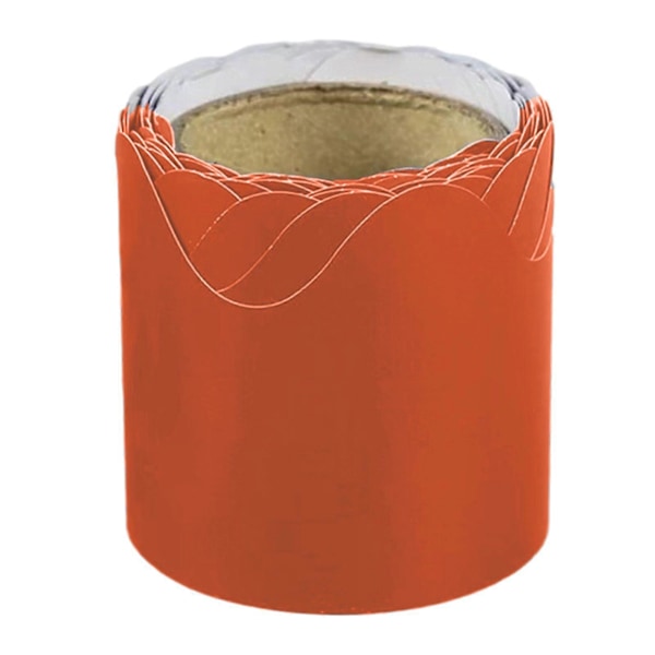 1 Rulle Klassrum Anslagstavla Kantdekorationer Färgade Vågiga Kanter Anslagstavla Dekorativt Papper Klassrum Hem Fest DIY Dekoration Orange