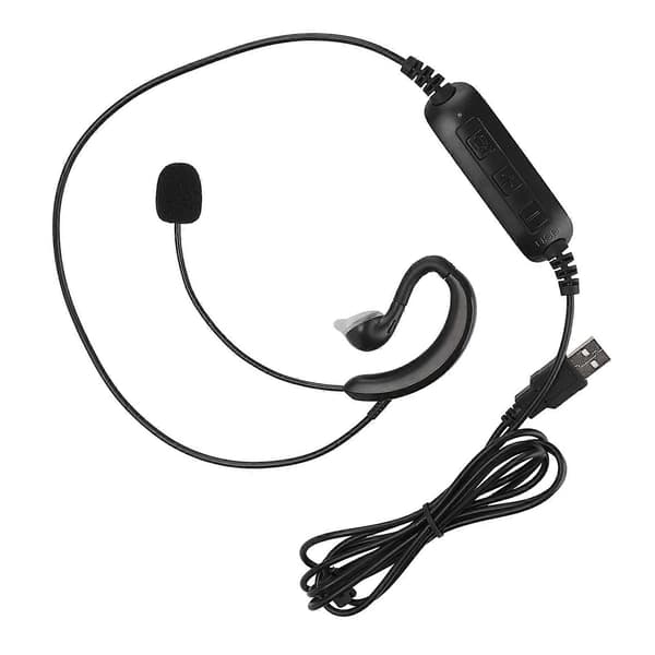 Ørekrog Headset USB Hovedtelefon Computer Notebook Tilbehør til Skype / QQ / MSN [DB]
