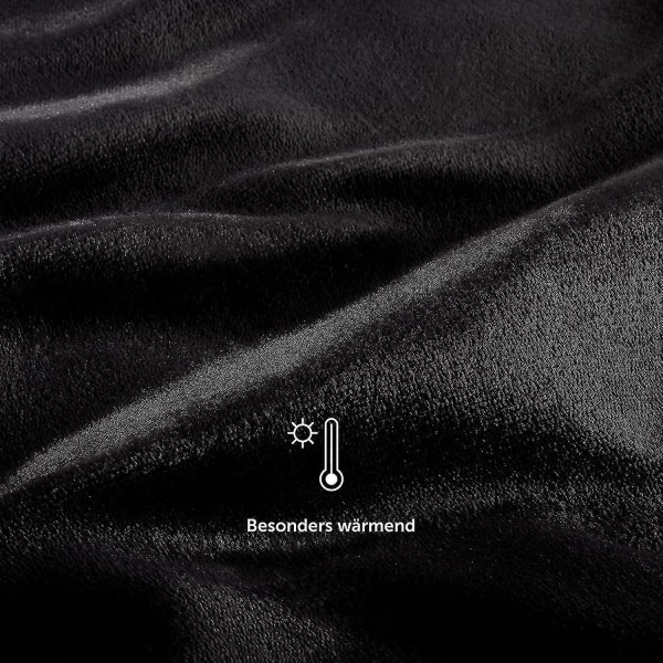 Pehmeä ja Halattava Peitto - Korkealaatuinen Peitto, Super Pehmeä Mikrokuitupeitto Sohvan Heittopeitoksi, Vuoteen Peitoksi Tai Olohuoneen Peitoksi Black 230 x 270 cm