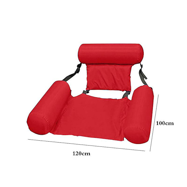 Stol Pool Sæder Svømning Flydende Vand Seng Lounge Stole Pool Float Oppustelig Vand Hængekøje Red