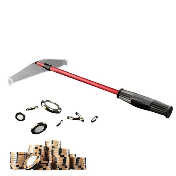 Teleskopisk Pokerchip-Rake, Push Stick för Pokerchips, Akryl Rake-Verktyg för Enkel Chip-Hantering Red
