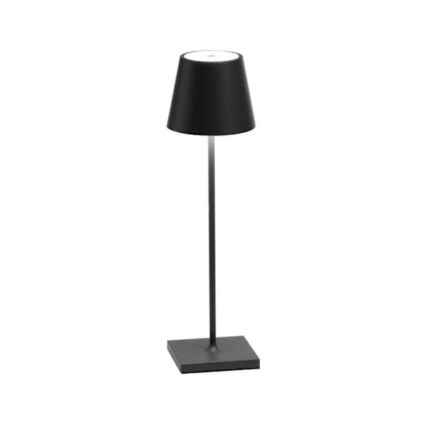 Dimbar Sladdlös Bordlampa 3-vägs Aluminium Sladdlös Lampa För Läsning Black