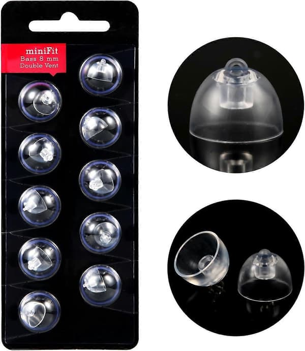 2 pakker / 20 stk. Høreapparat Domes til Oticon, 8 mm erstatnings domes til Oticon