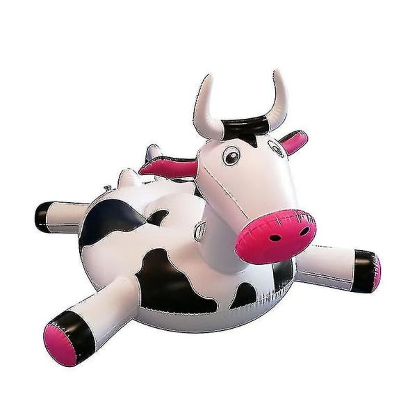 Inflatable Cows Pool Float For Kids Adult Float Raft Water Floating Boat Ride-on Swimming Ring Toys For Summer