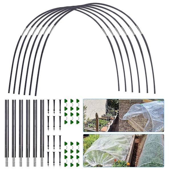 Växthusram, trädgårdsbågar för nät, växthusram trädgårdsbågar DIY växthus båghus kit trädgård gröda skyddsbågar 18pcs - set