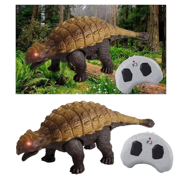 Realistisk børns Rc Dinosaur Educational Roaring Sounds 360 Rotation Stunt Brachiosaurus  [DmS] Ankylosaurus