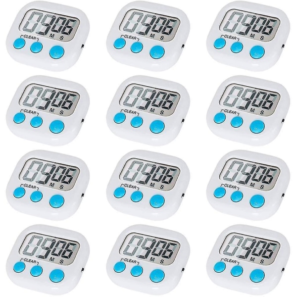 12 Pack Digital Kitchen Timer With On/off Switch, Loud Alarm C G