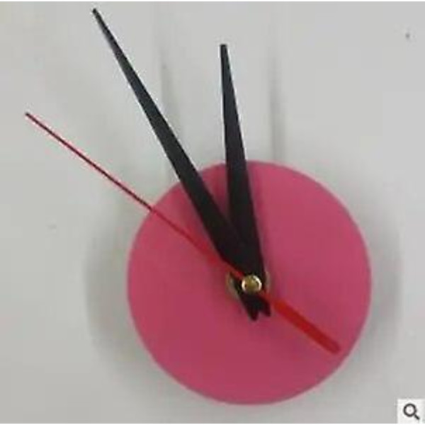 Högkvalitativ 1 st DIY tyst kvartsur runt väggklocka rörelsemekanism delar reparationsbyte behöver verktyg heminredning pink