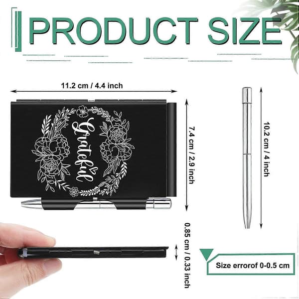 4 stk. Metal Inspirerende Lomme Notesbog Flip Aluminium Note Case Mini