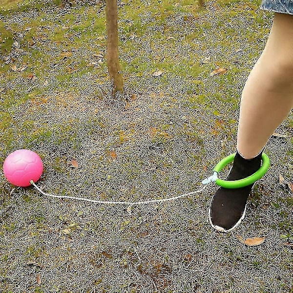 Hoppboll för barn - Träning av koordination och balans - Hopplekplatsleksak - Hoppa på foten och snurra bollen pink red
