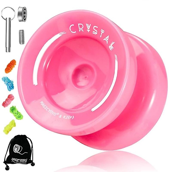 Magicyoyo k2 crystal yo-yo, dubbelfunktionell responsiv yo-yo för nybörjare, utbytbar oresponsiv lager för avancerade Sky blue