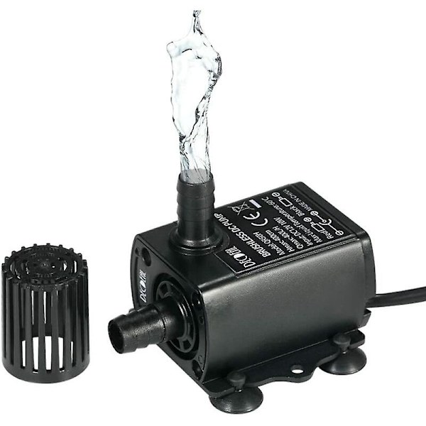 Ultraljudsvattenpump DC12V 10W 400L/H Lyft 400cm Mini Borstlös Vattenpump 5.52.1mm Honkontakt Nedsänkbar Fontänpump Med Flödesjusteringsfunktion