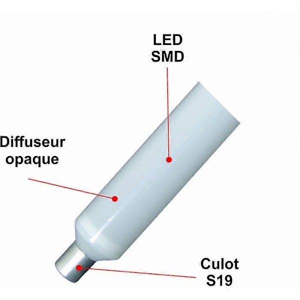 LED-rør linolite bad S19 7W (tilsvarer 50W) 750 LM 4000K - 5 års garanti