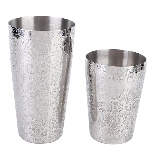 Ruostumattomasta teräksestä valmistettu cocktail-shaker-setti Boston Shaker -baarityökalu, hopea