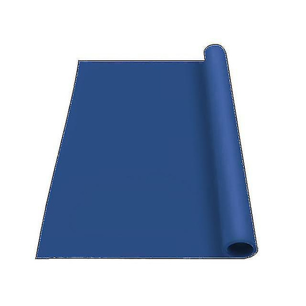 Ekstra stor silikonmatte, varmebestandig, vanntett, kjøkkenbenkbeskytter, vinylhåndverksmatter, sklisikker bordmatte Blue 50 X 50 CM