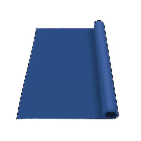 Ekstra stor silikonmatte, varmebestandig, vanntett, kjøkkenbenkbeskytter, vinylhåndverksmatter, sklisikker bordmatte Blue 80 X 50 CM