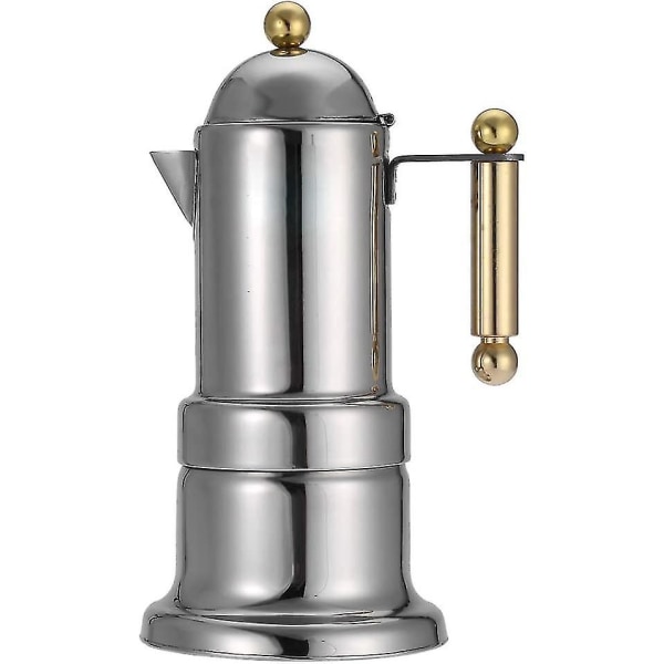 Espresso Maker 200ml, 4 Koppar Espresso Kanne Mocha Kanne Tillverkad Av Rostfritt Stål Espresso Maker